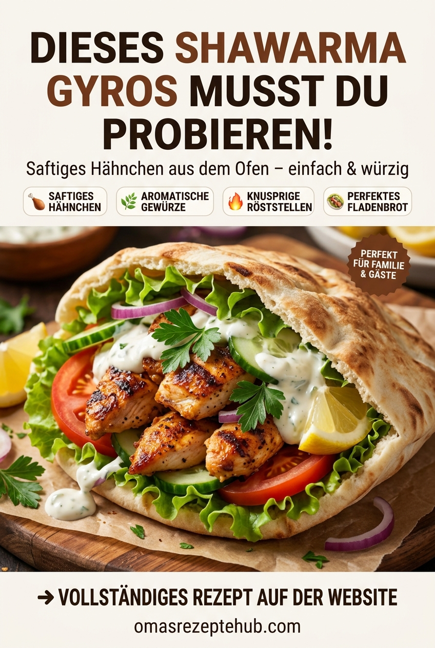 Geröstete Hähnchen Shawarma Gyros – Saftig, würzig & einfach