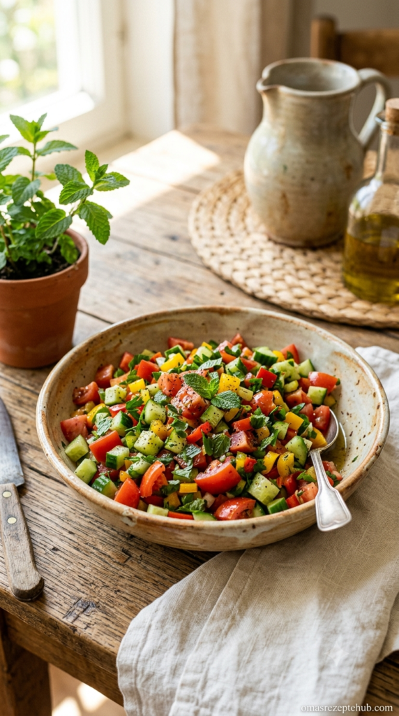 Jerusalem-Salat Mit Frischen Zutaten Für Jeden Tag