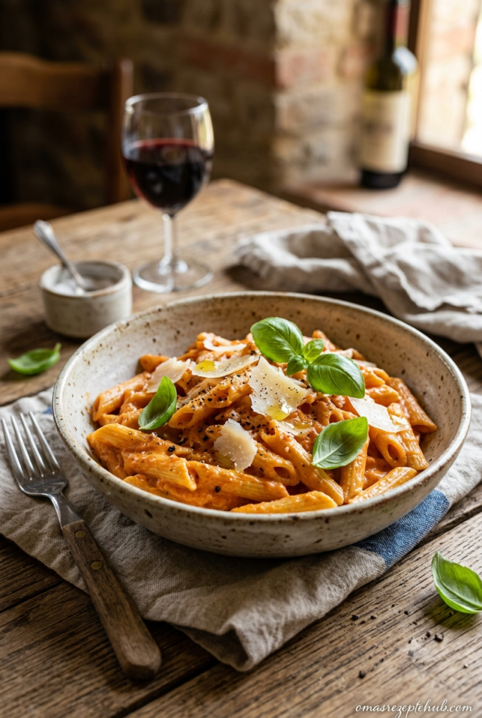 Pasta alla Vodka als schnelles Abendessen