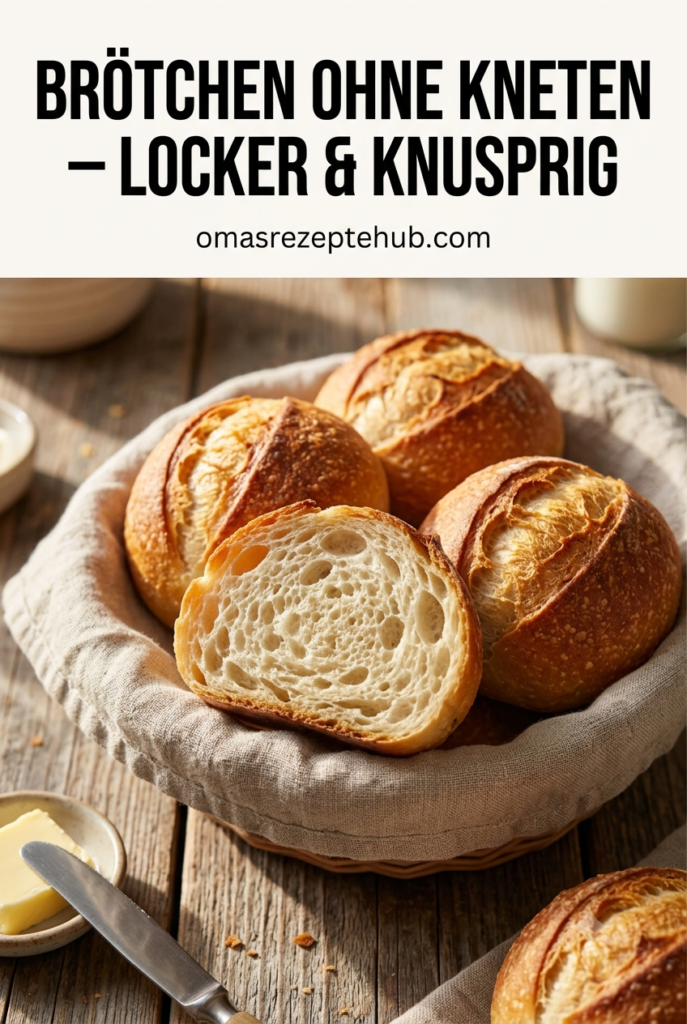 Rezept für perfekte Brötchen ohne Kneten