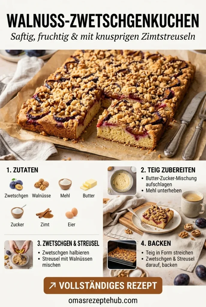 Walnuss Zwetschgenkuchen Mit Zimt Streuseln