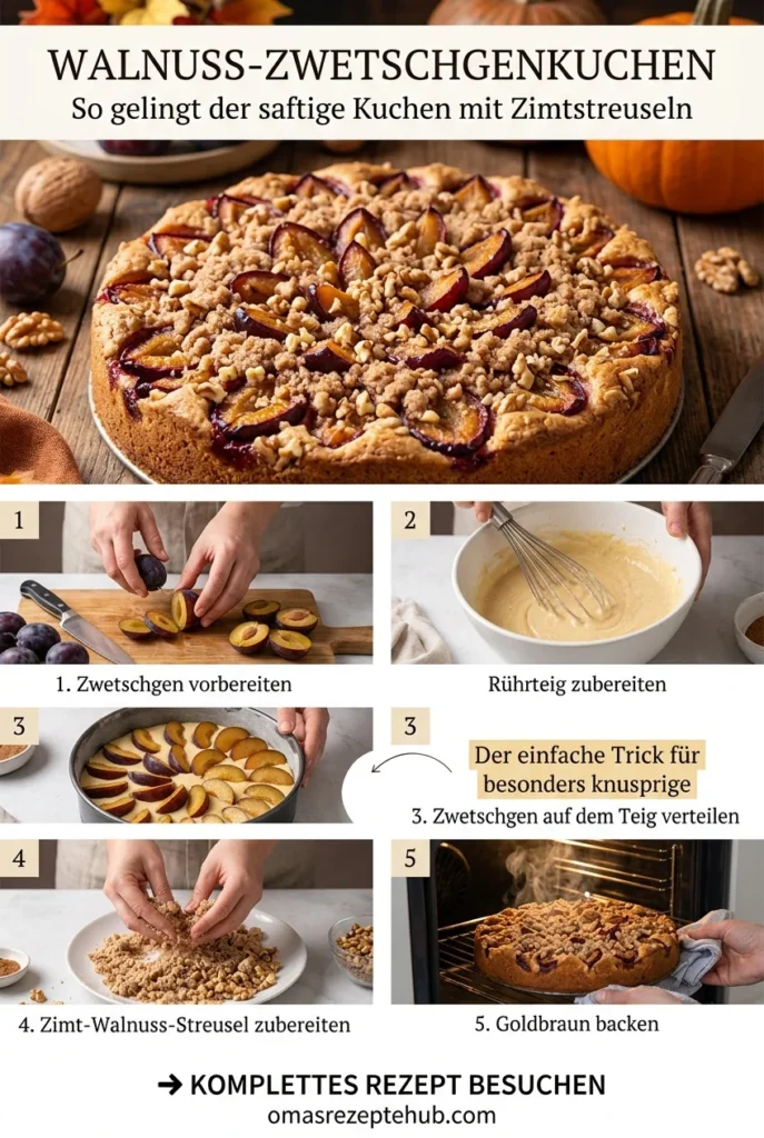Walnuss Zwetschgenkuchen Mit Zimt Streuseln