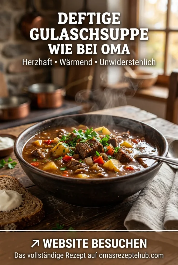 Deftige Gulaschsuppe wie bei Oma