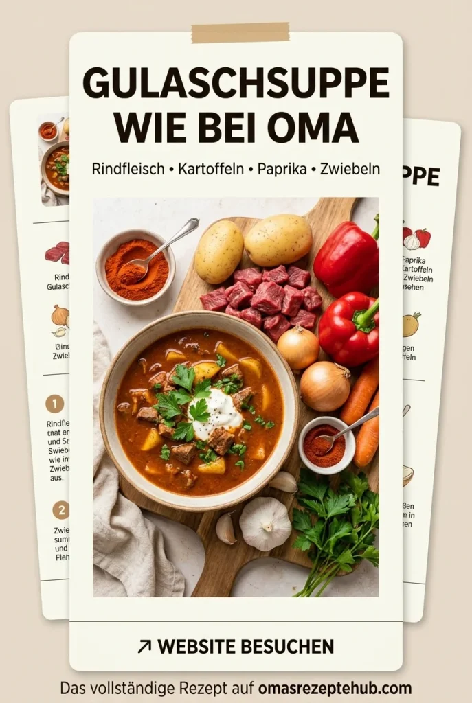 Deftige Gulaschsuppe wie bei Oma