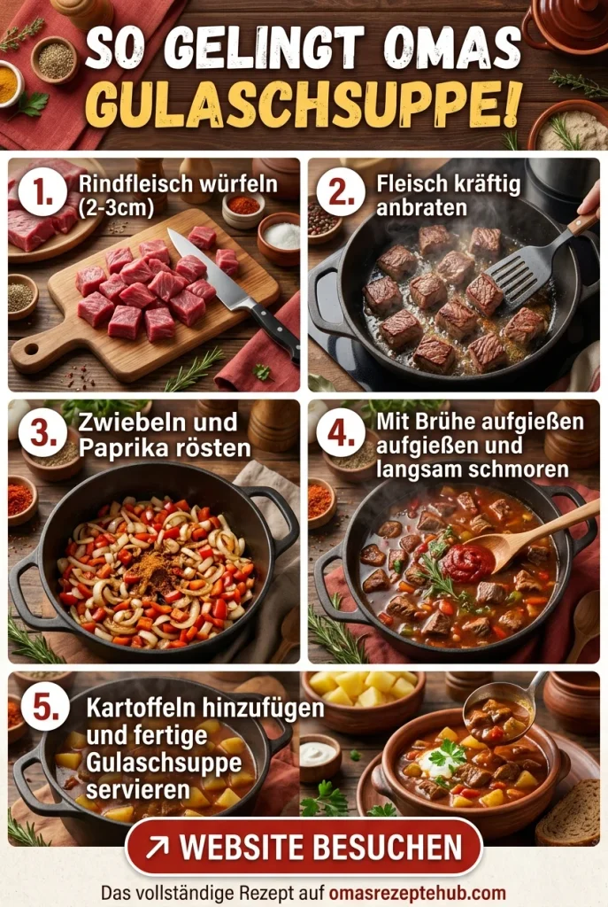 Deftige Gulaschsuppe wie bei Oma