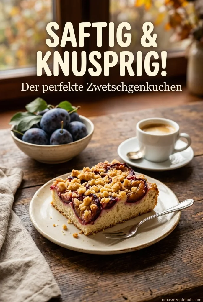 Einfacher Zwetschgenkuchen mit Streuseln Saftig & wie von Oma