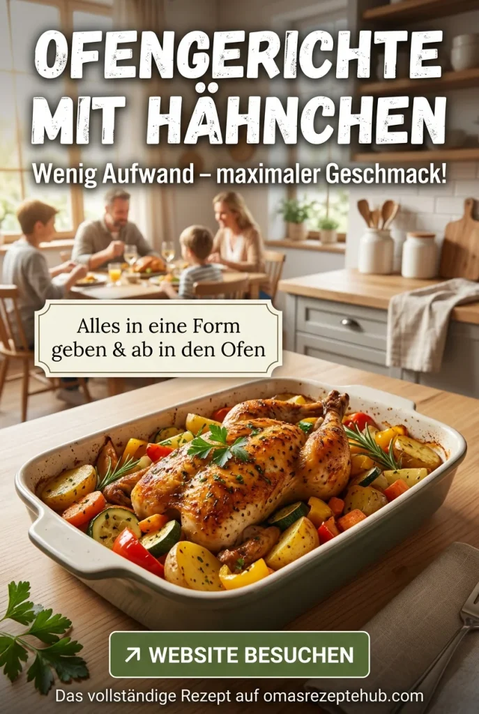 Ofengerichte mit Hähnchen und Gemüse