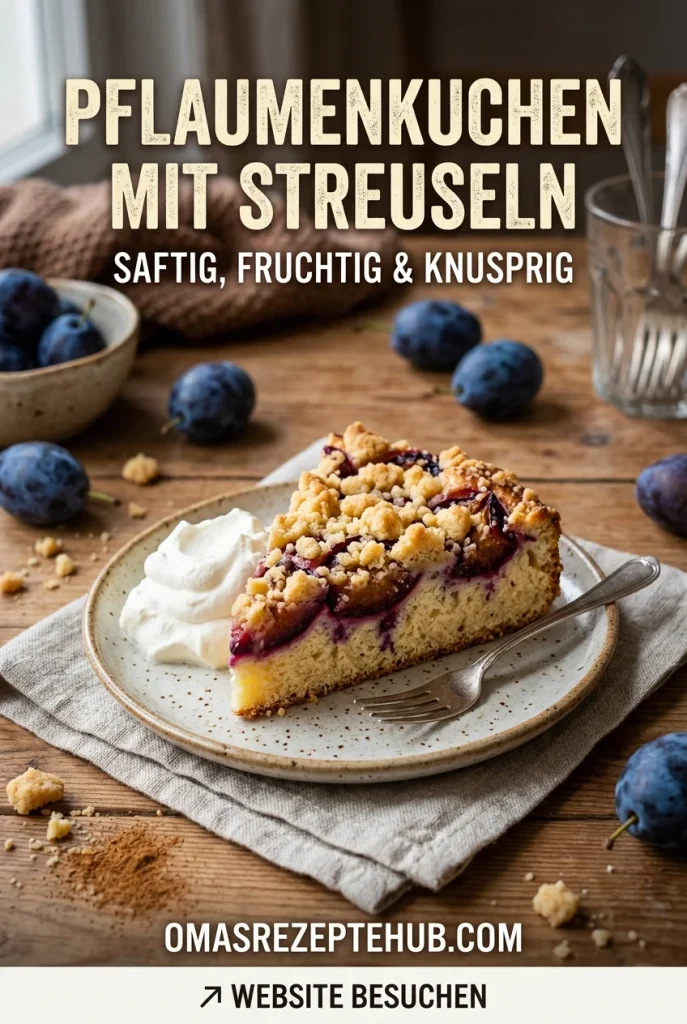 Pflaumenkuchen mit Hefeteig