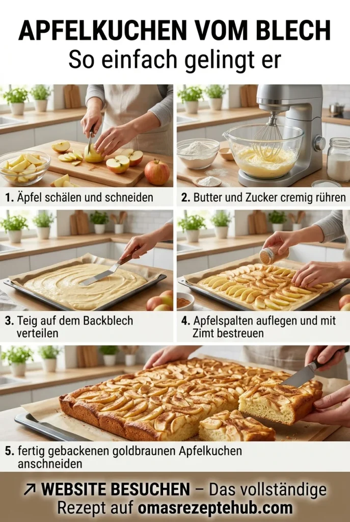 Saftiger Apfelkuchen vom Blech