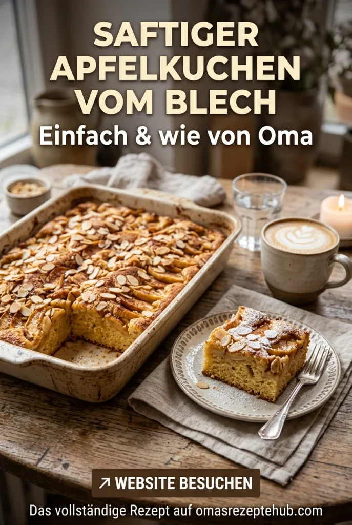 Saftiger Apfelkuchen vom Blech Einfaches Rezept wie von Oma