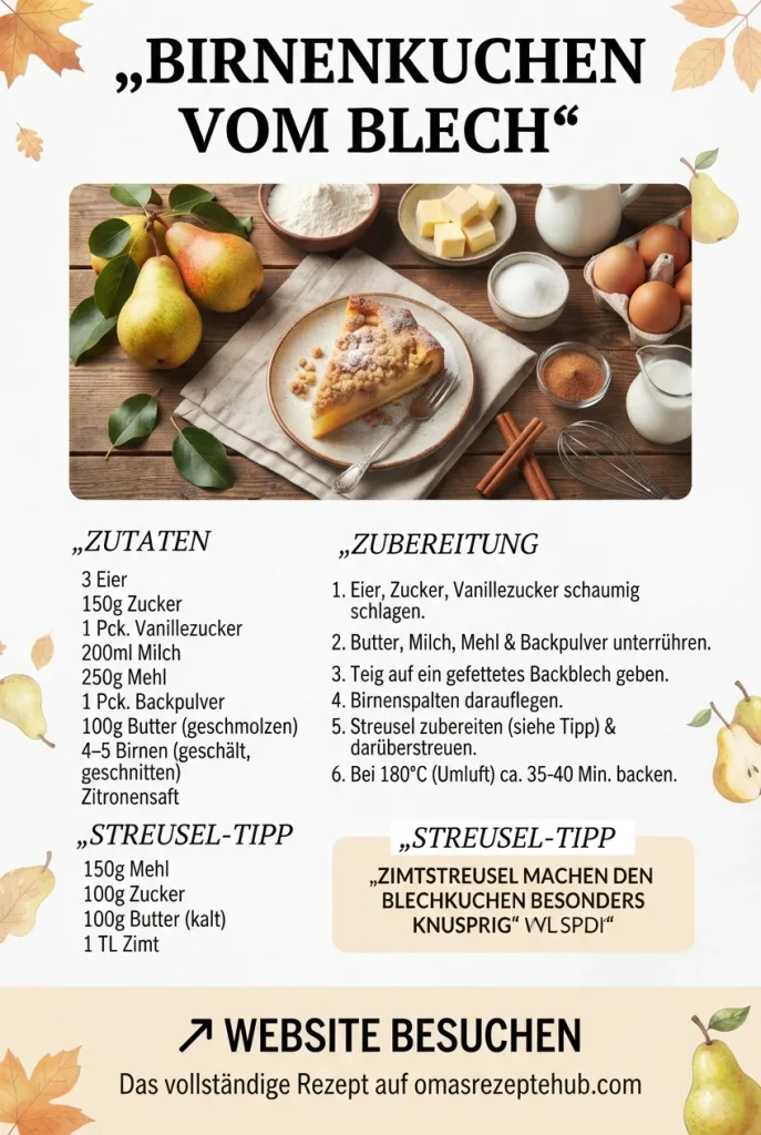 birnenkuchen blech