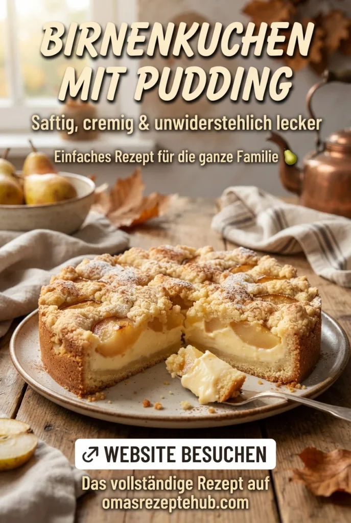  Birnenkuchen mit Pudding