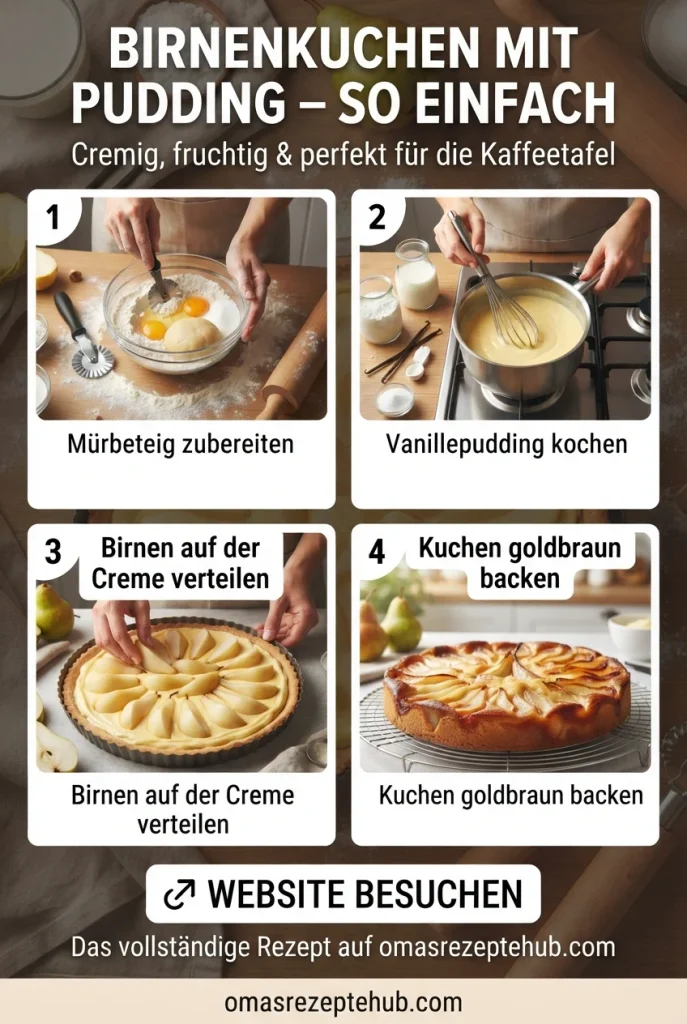  Birnenkuchen mit Pudding