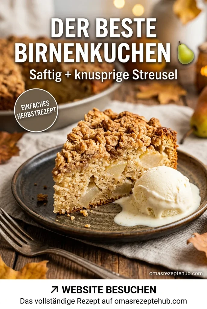 Birnenkuchen mit Streusel
