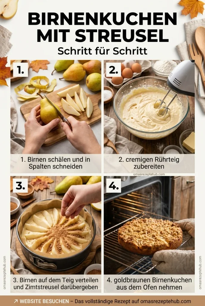 Birnenkuchen mit Streusel