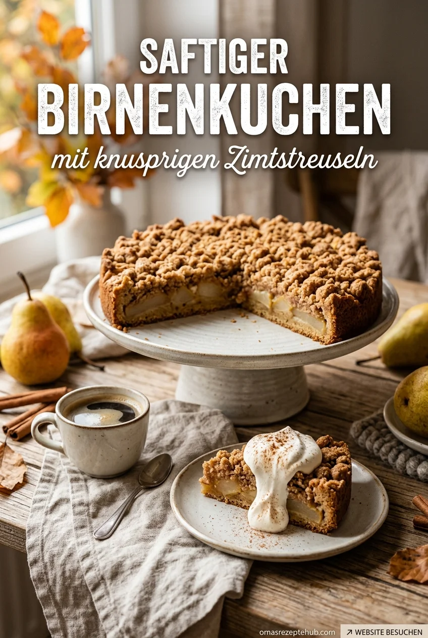 Birnenkuchen mit Streusel Saftig, einfach & herrlich aromatisch