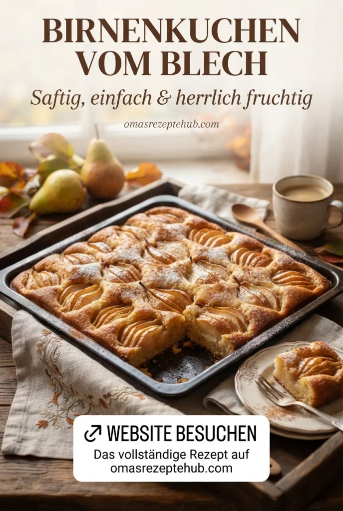 Birnenkuchen vom Blech