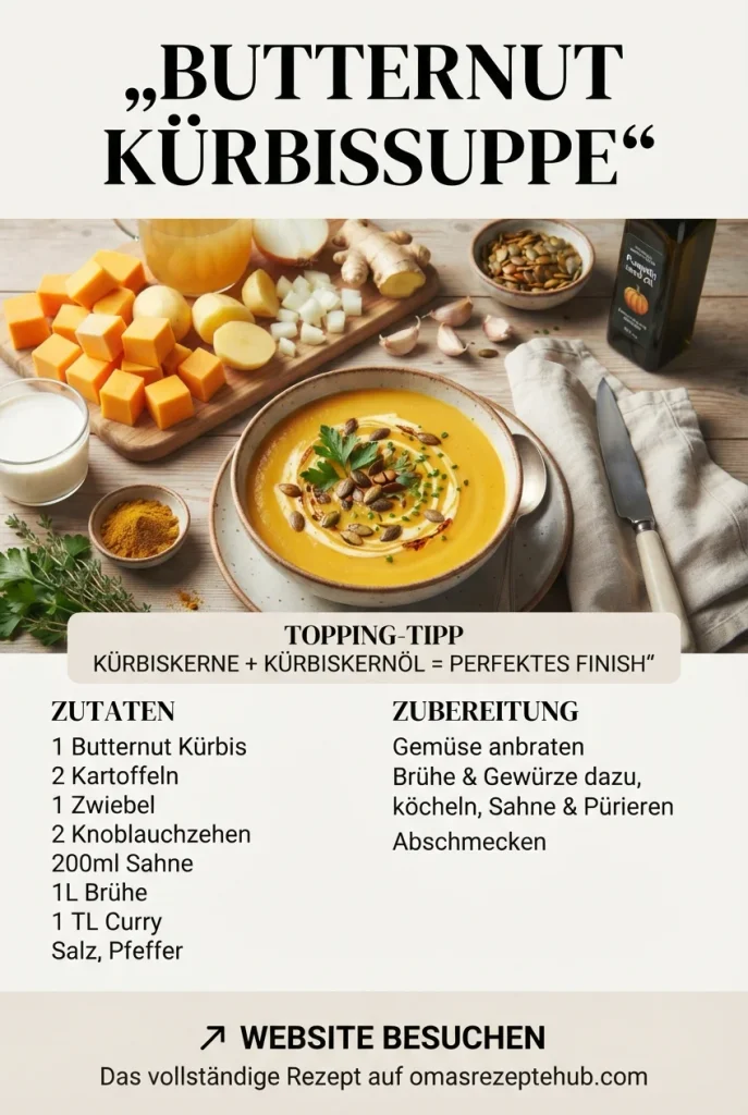 butternut kürbissuppe rezept