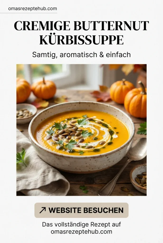 cremige Butternut Kürbissuppe