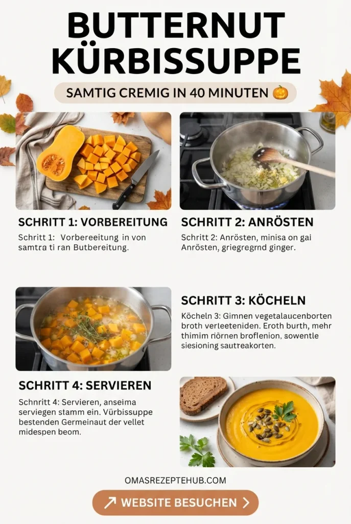 cremige Butternut Kürbissuppe