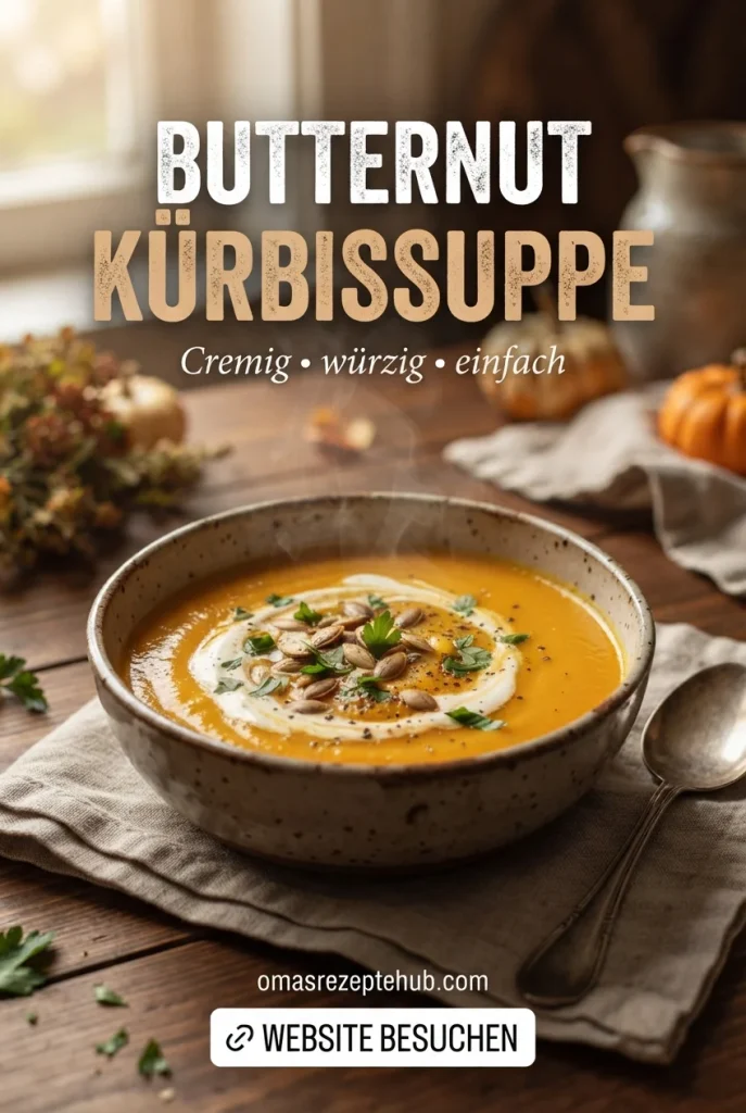 cremige Butternut Kürbissuppe