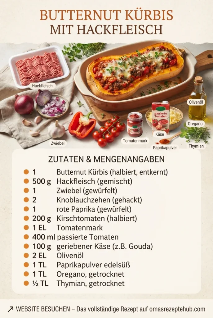gefüllter butternut kürbis mit hackfleisch