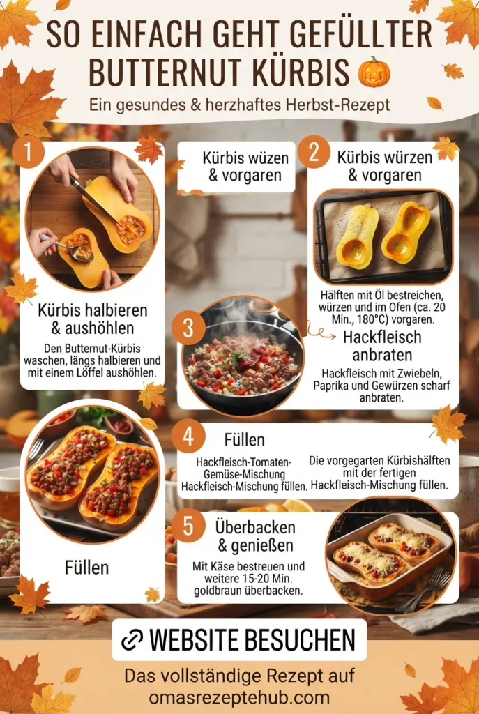 gefüllter butternut kürbis mit hackfleisch