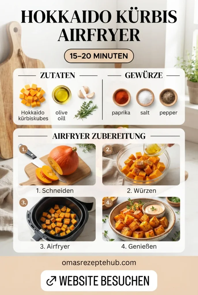  Hokkaido Kürbis Rezept für den Airfryer