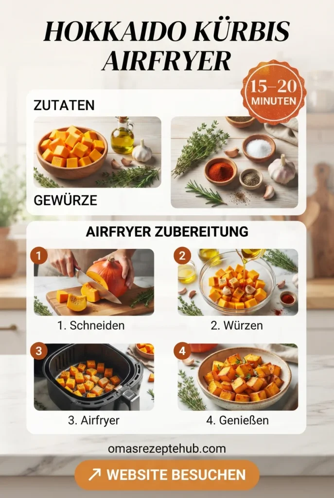  Hokkaido Kürbis Rezept für den Airfryer
