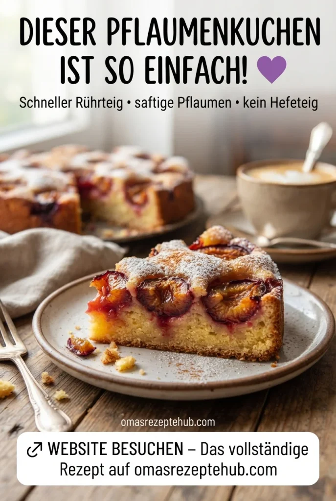 Pflaumenkuchen mit Rührteig