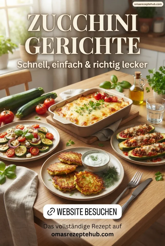 Zucchini Gerichte einfache, schnelle ; leckere Rezepte