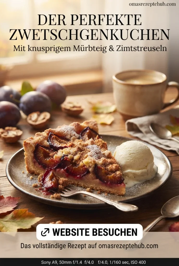 Zwetschgenkuchen mit Mürbteig