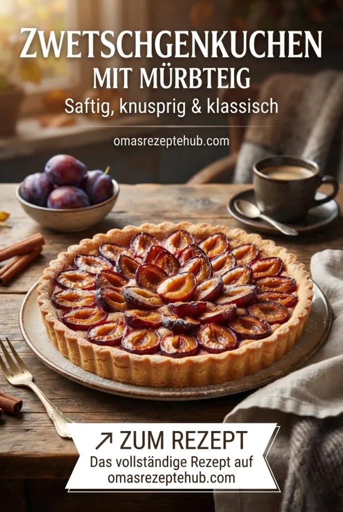Zwetschgenkuchen mit Mürbteig