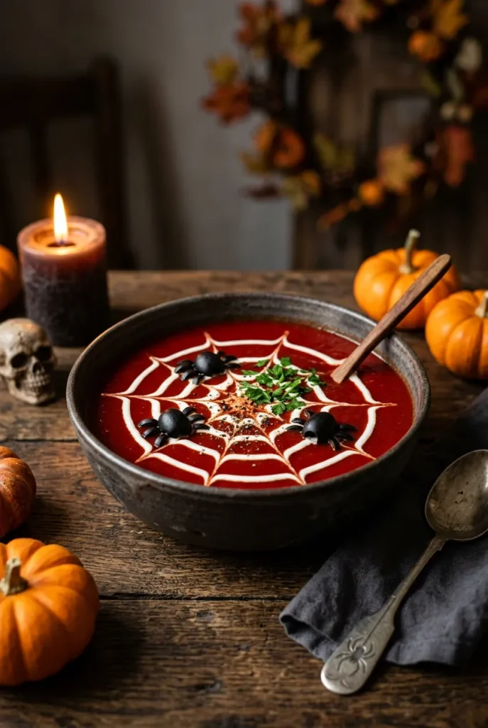 Blutige Tomatensuppe Halloween