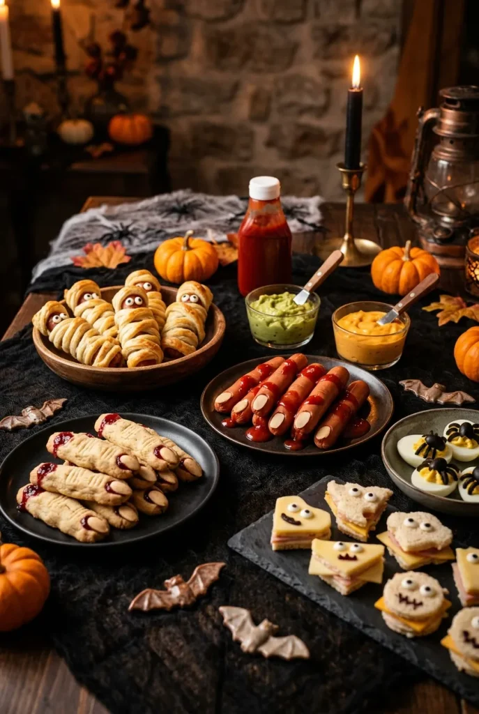 Gruseliges Fingerfood Buffet