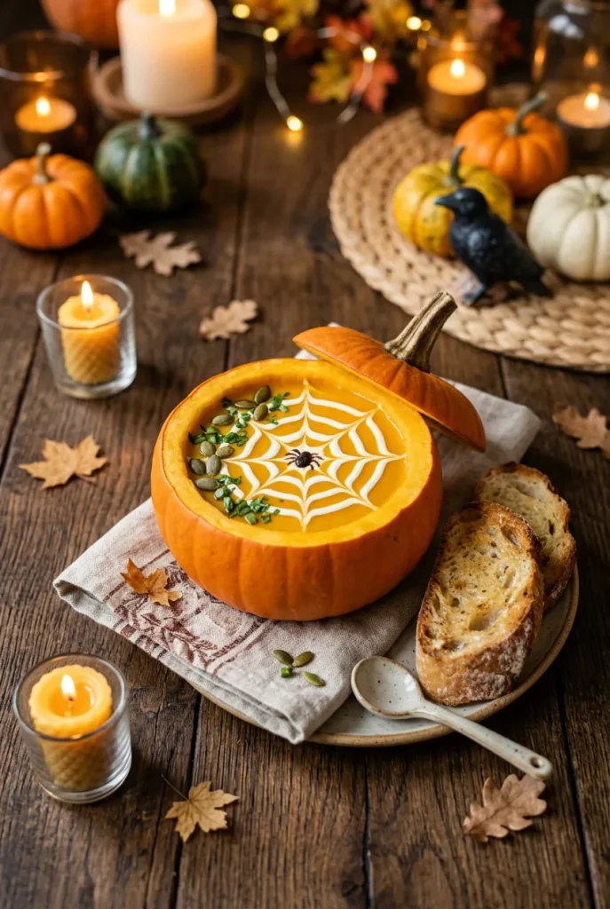 Halloween Kürbissuppe gruselig