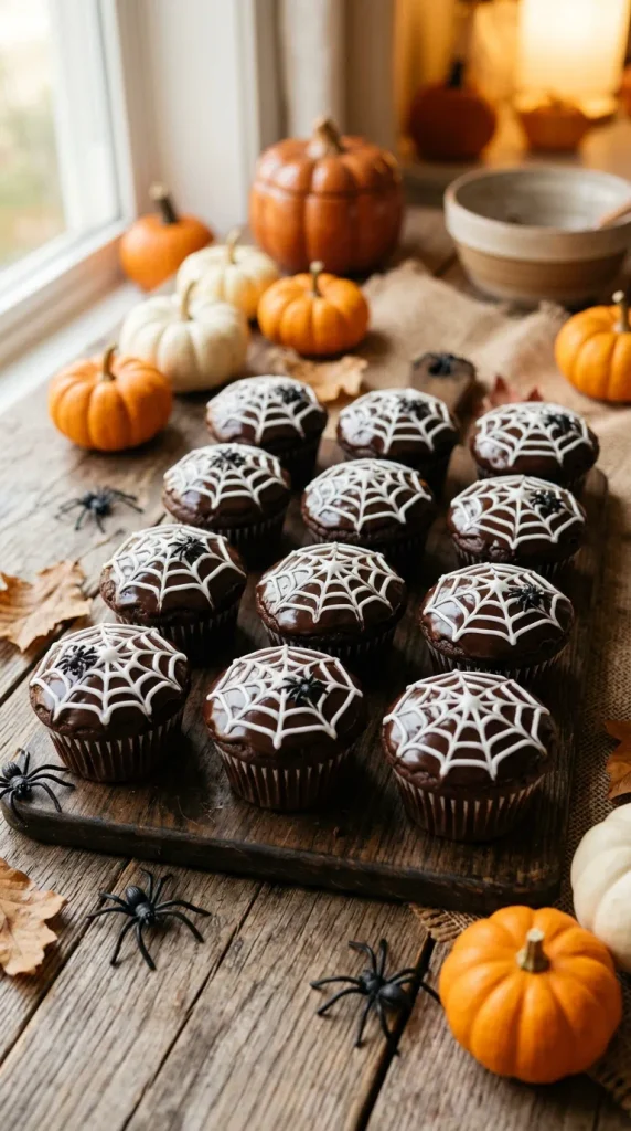 Spinnen Netz Muffins