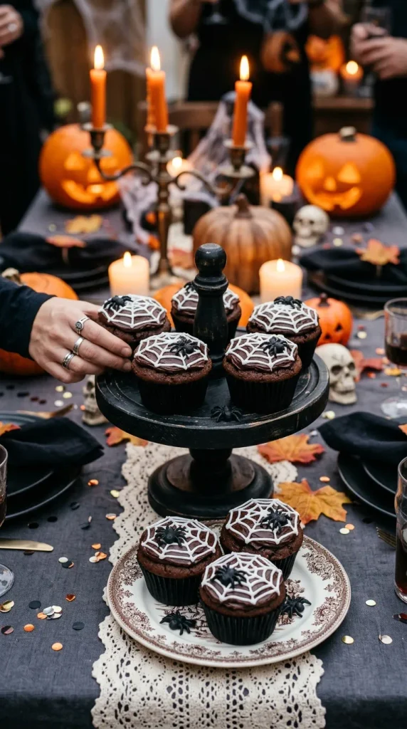 Spinnen Netz Muffins