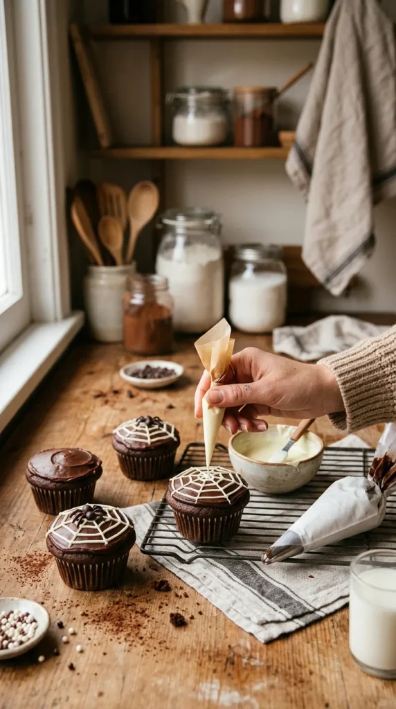 Spinnen Netz Muffins