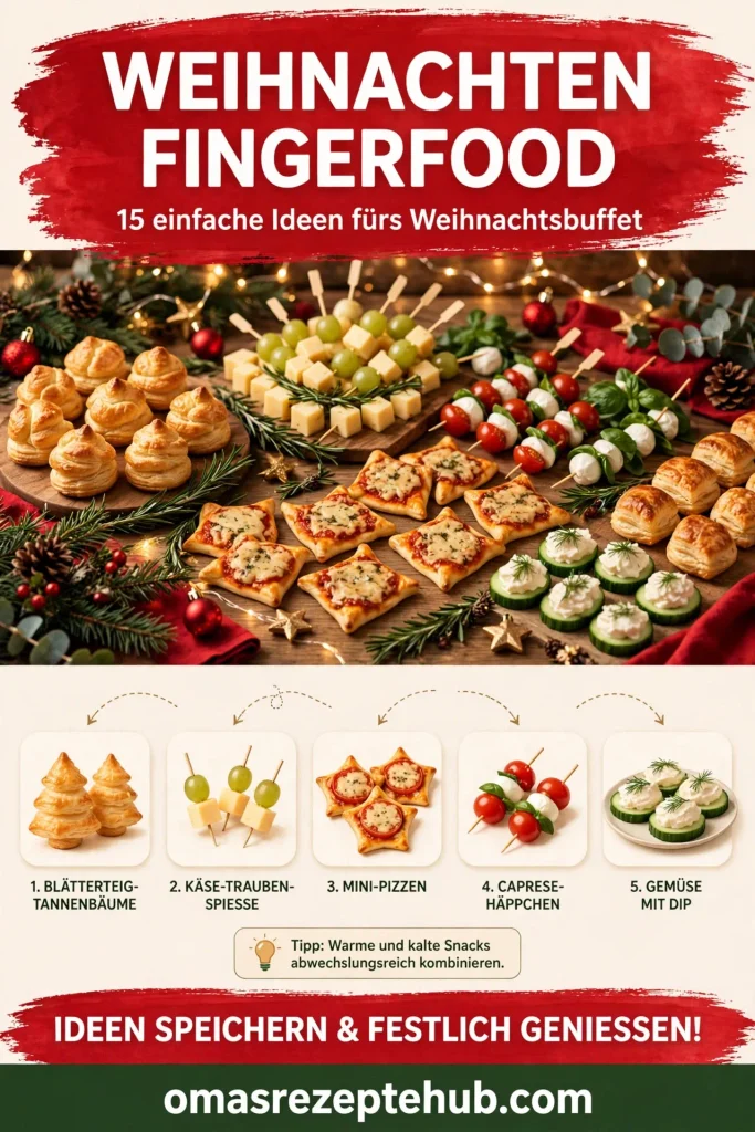 15 Weihnachten Fingerfood Ideen Einfache Snacks für das Weihnachtsbuffet