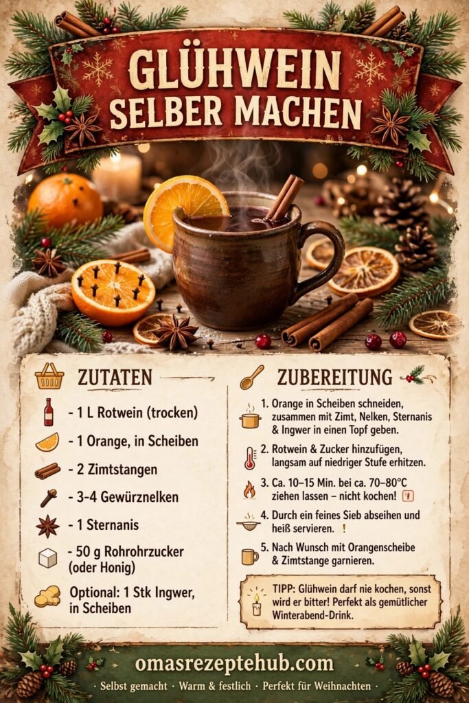 Glühwein Selber Machen wie bei Oma – Warm, würzig und einfach