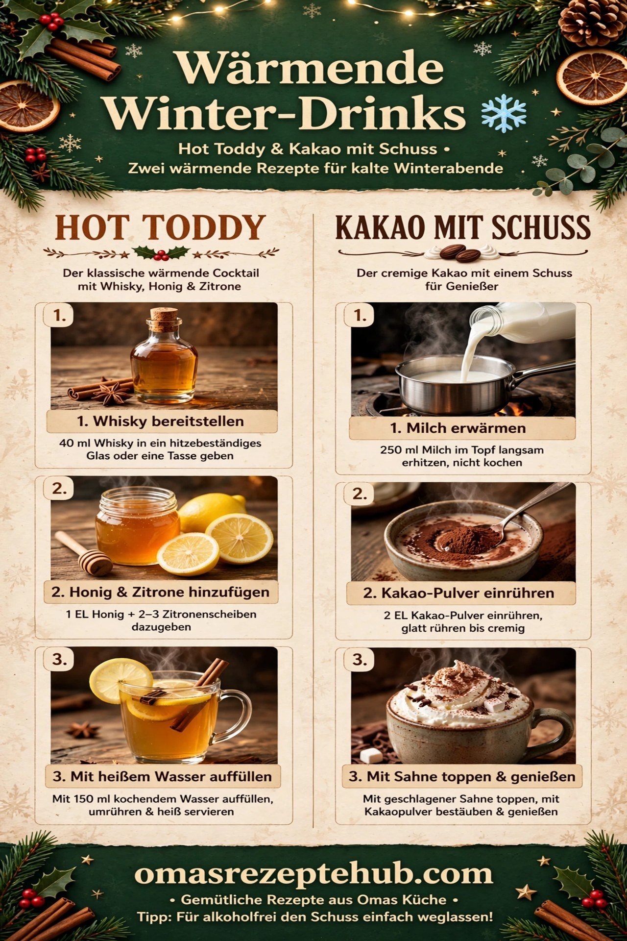 Hot Toddy / Kakao mit Schuß
