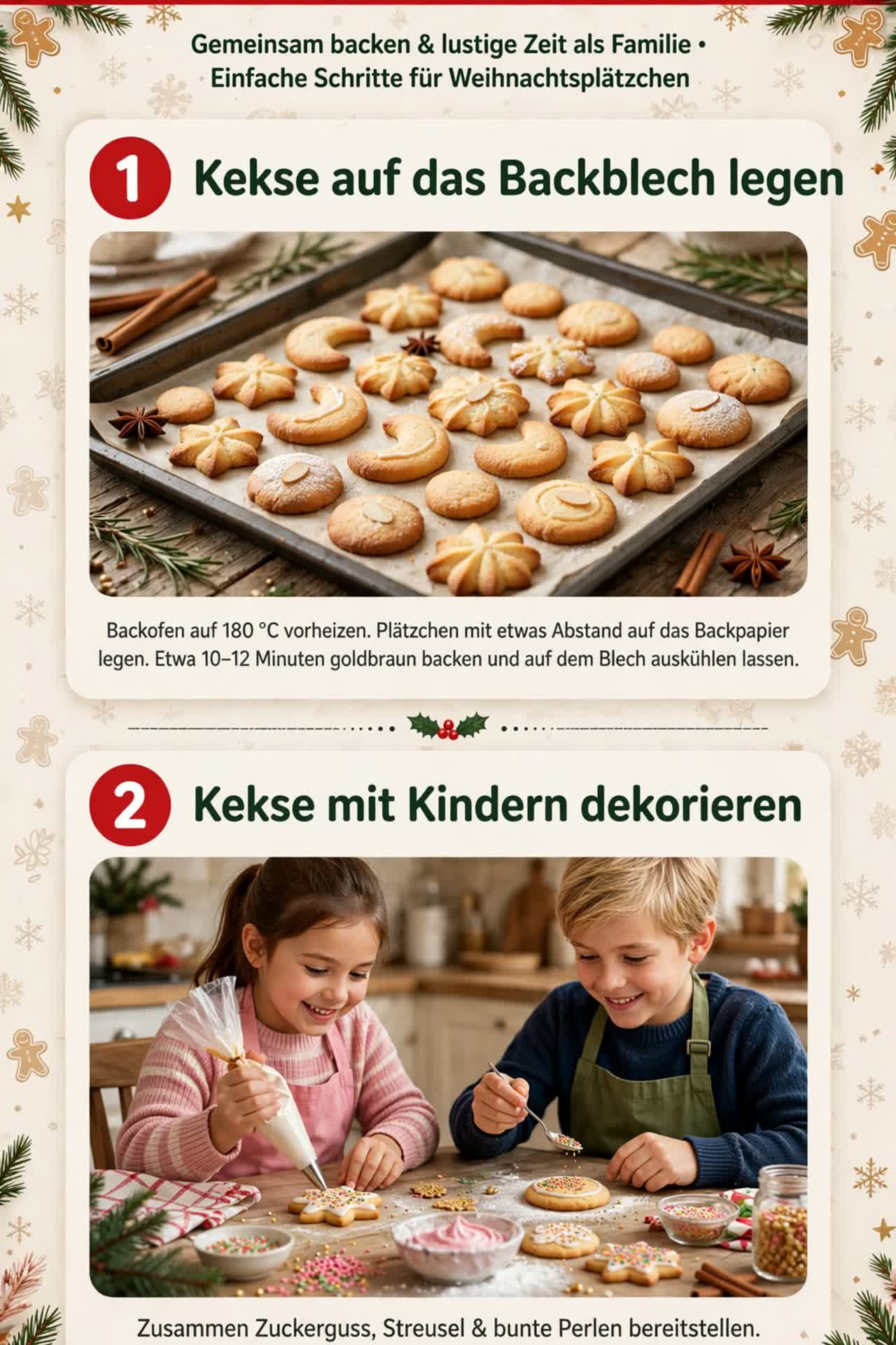 Weihnachtsplätzchen mit Kindern Backen