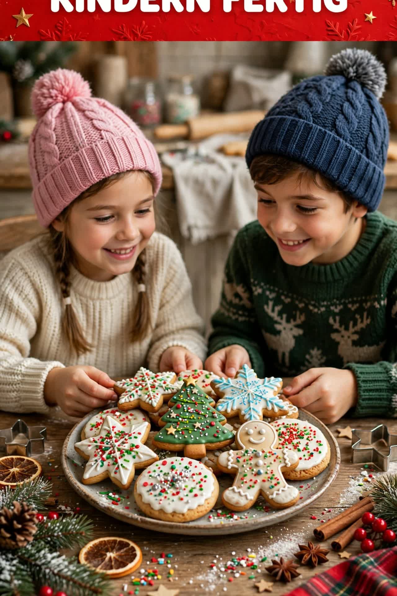Weihnachtsplätzchen mit Kindern Backen