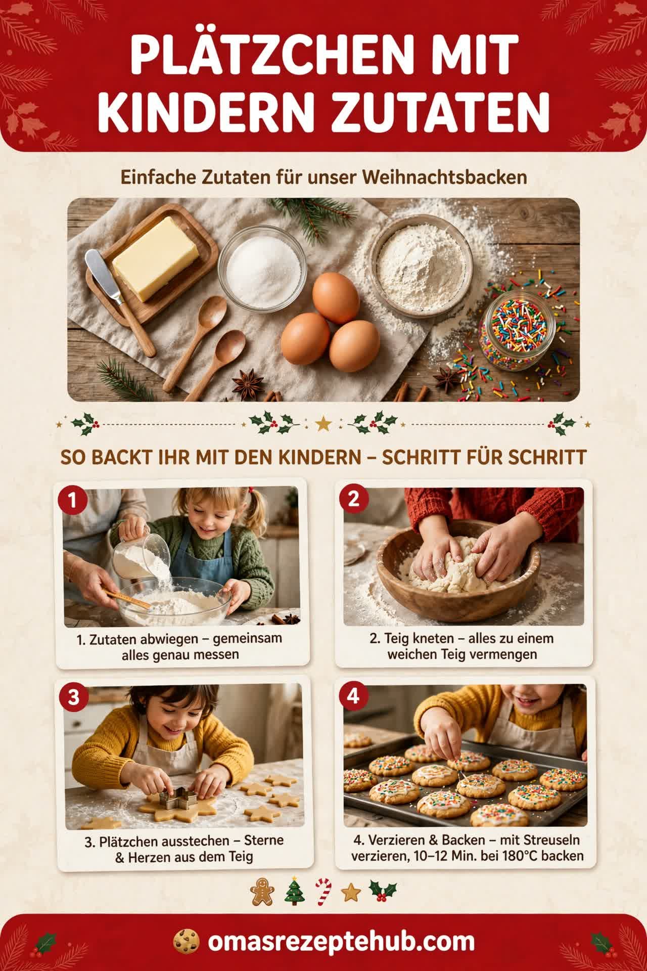 Weihnachtsplätzchen mit Kindern Backen