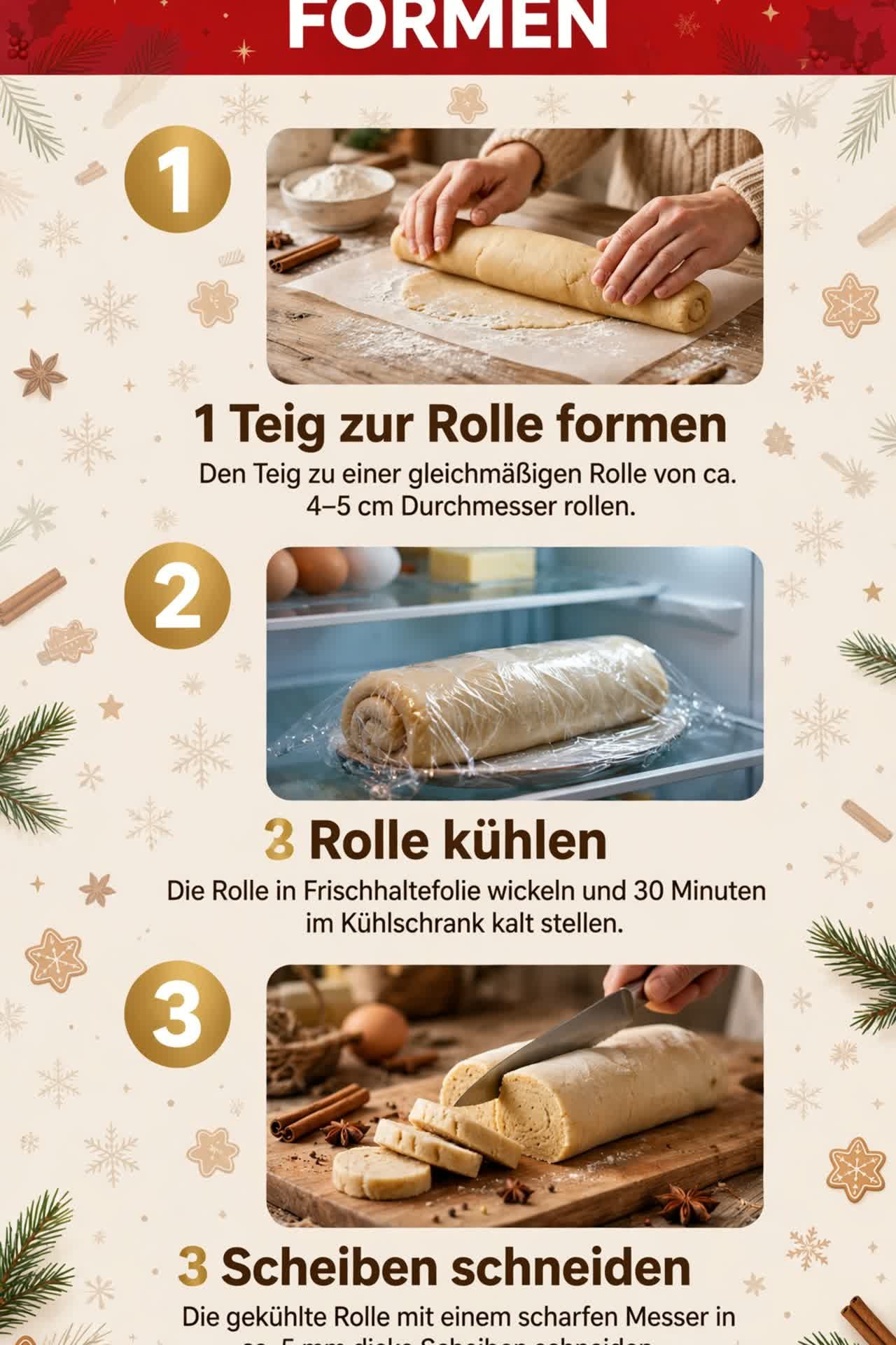 Plätzchen von der Rolle