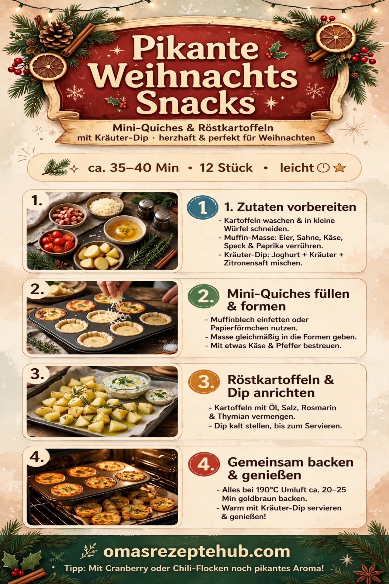 Pikante Weihnachts Snacks
