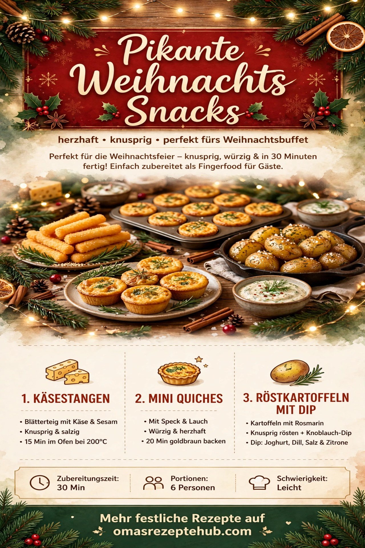 Pikante Weihnachts Snacks
