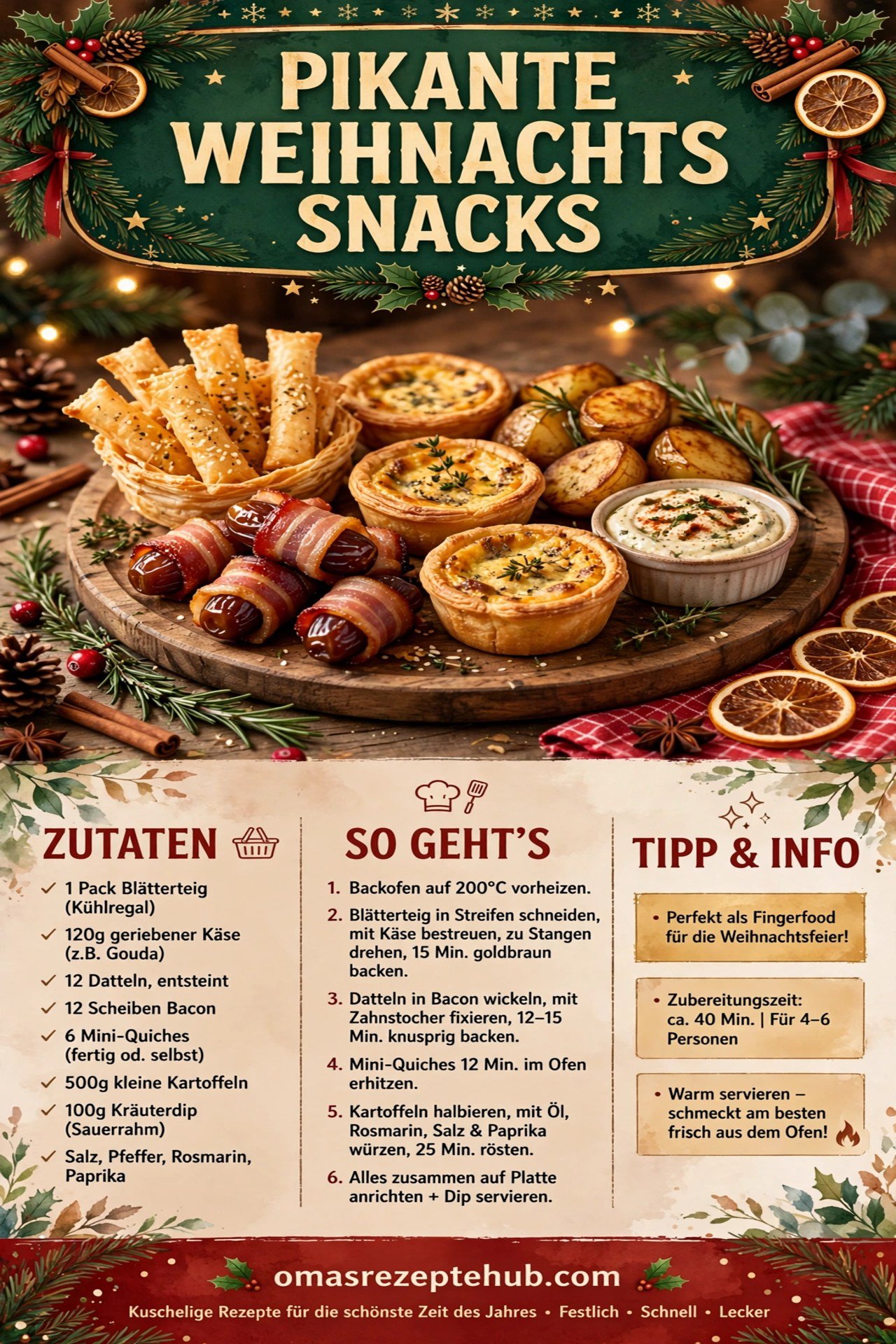Pikante Weihnachts Snacks

