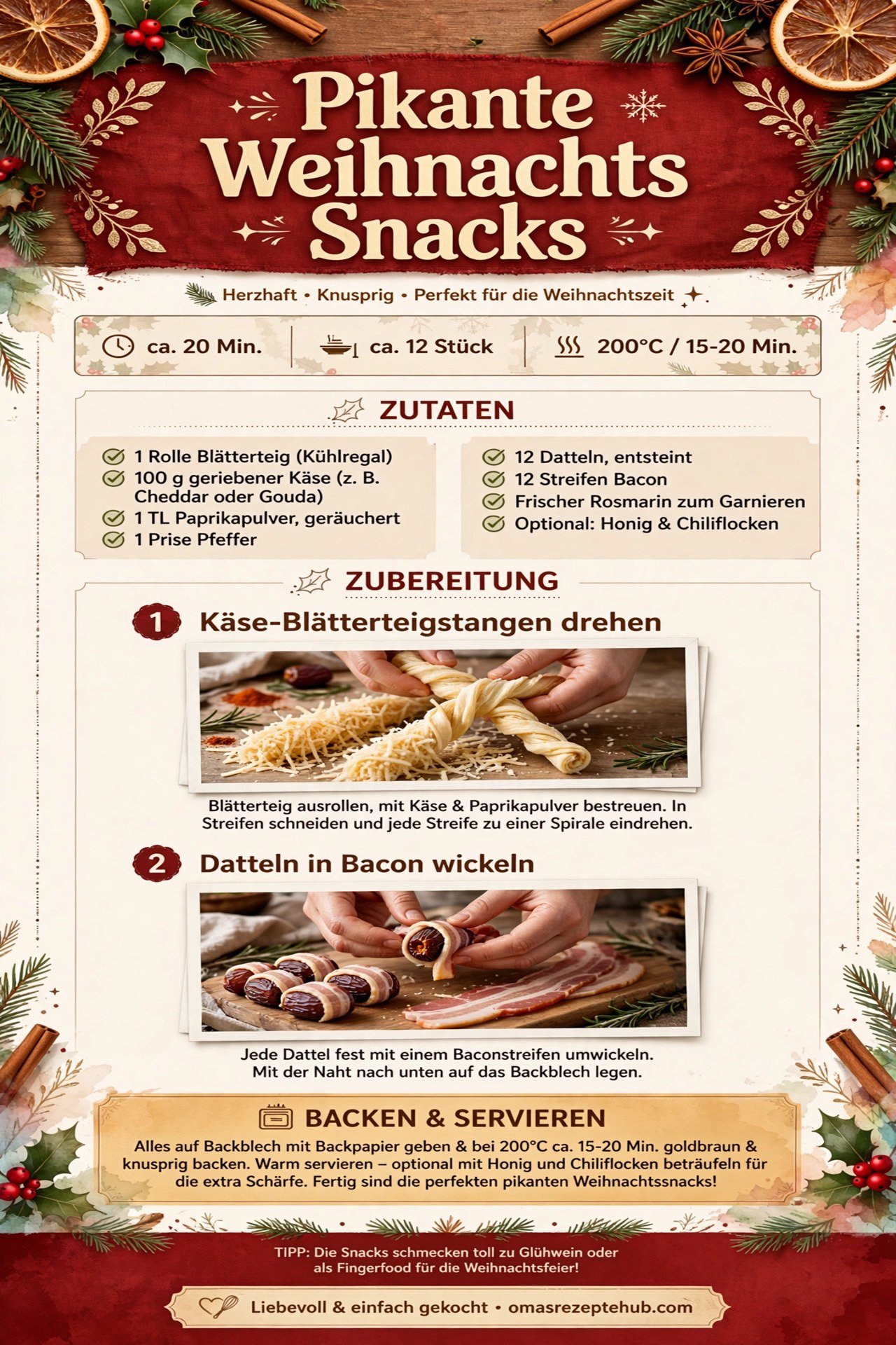 Pikante Weihnachts Snacks

